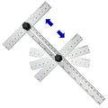 Triangle Ruler Square Carpentry Squares Folding Aluminium Frame Construction Tools Combination 24 Inches in Framing Roofing Stair Work Woodworking Movable Right Angle 90°45 Degree Angle Ruler