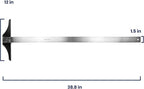 Pacific Arc 36 Inch T Square, Traditional Stainless Steel, Graduated Inch and Metric