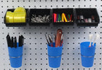 Pegboard Bins Pegboard Cups 15 Packs Set with Peg Hooks Assortment Cups with Hooks Assortment Bins Accessories for Garage Craft Workshop Workbench