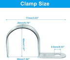 Biaungdo 30 Pcs M40 Rigid Pipe Strap - 1-1/2 Inch Zinc Plated Steel One Hole Strap Bracket Heavy Duty Conduit Clamps Tension Tube Clip Cable Clamp Hanger for Conduit, Pipe Fixing