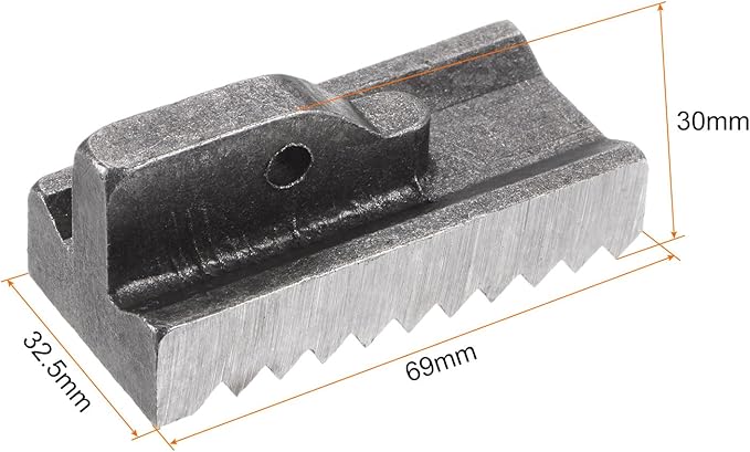 HARFINGTON 2pcs Pipe Wrench Heel Jaw 48-inch High Carbon Steel with Pin Assembly for Replacement Pipe Wrench Jaws