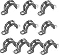10pcs 25mm 2 Hole U-Tube Strap Clamp, 304 Stainless Steel with EPDM Rubber Lined Clip, Double-Layer Gaskets Rubber Cushioned Insulated Clamp for Tube, Pipe or Wire Cord Installation