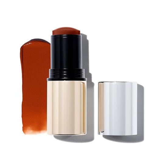 MAKE Beauty Heat Stroke Cream Blush Stick for Cheeks with Natural Hydrating Dewy Finish. Creamy Gel Blush Balm - Shade Toasted, Warm Light Brown Cheek Tint-VeraVaultWomen