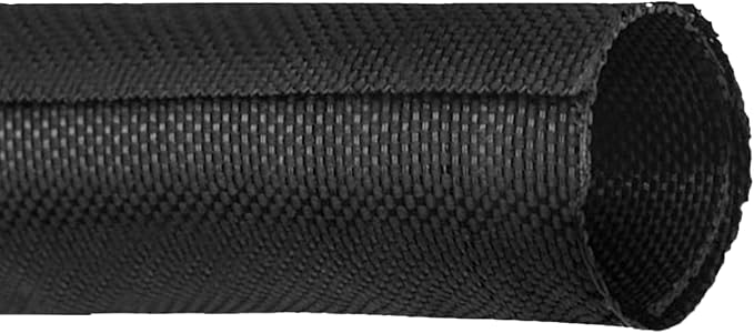 Black Braided Cable Management Sleeves Wire Loom Tubing Cord Protector Self-Wrapping (1“-30Feet)