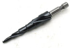 TEMO Black AITiN Coated M35 Cobalt Smooth Step Drill Spiral Flute, 6 Size from 3/16 Inch to 1/2 Inch, 1/4 Inch Hex Shank