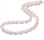 Natural Pearl Beads Rice 6-7mm White Freshwater Cultured Loose Gemstone Beads for DIY Jewelry Making 13.8''/Strand HQ