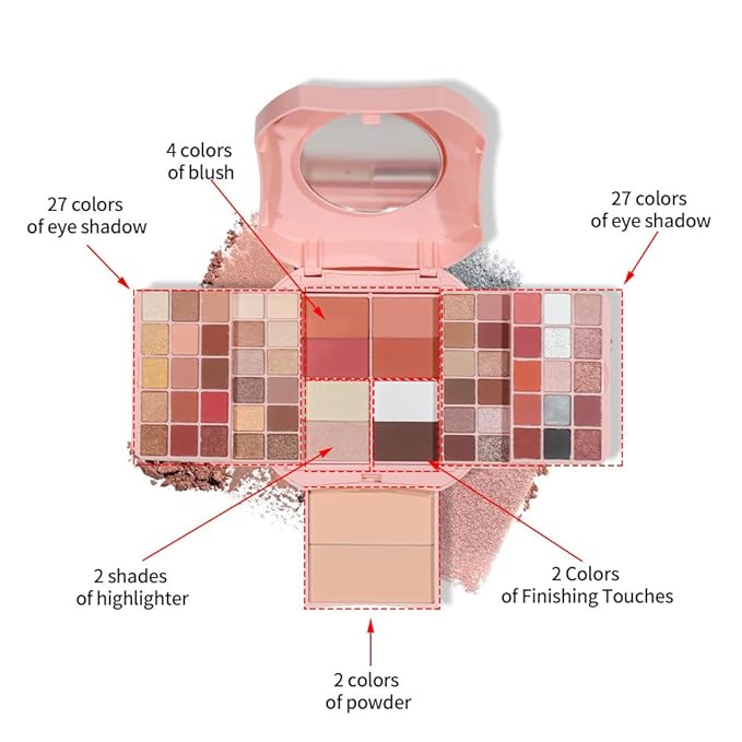 Makeup Kit for Women Full Kit Makeup Kit For Teens Make up Kits For Girls Makeup Palette Eyeshadow Makeup Mirror For Women Gift-VeraVaultWomen