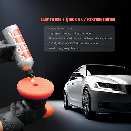 SPTA Polishing Compound Car Scratch & Swirl Remover Rubbing Compound & Finishing Polish Buffing Compound Swirl Remover for Cars Automotive Paint Correction (16.91 oz)