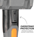 Klein Tools H80692 Sledgehammer, 2-Pound Smooth Face Drilling Hammer with Fiberglass Handle, Shock-Resistant Design for Striking and Demolition, Includes Lanyard Hole