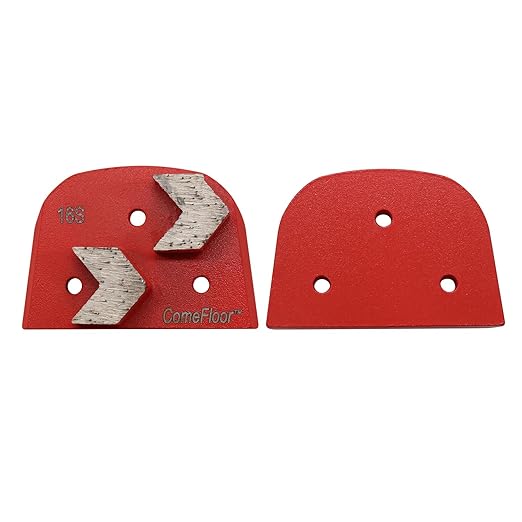 Concrete Floor Grinding Discs, Diamond Metal Grinding Tooling for Lavina Grinders, Concrete Preparation & Thin Epoxy Remove, Double Arrow Segments 16 Grit Soft Bond, Pack of 9