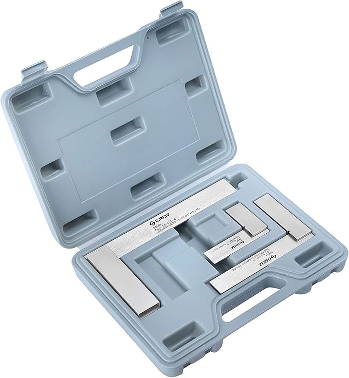 Groz 01012 Steel Square Set, 3 Piece