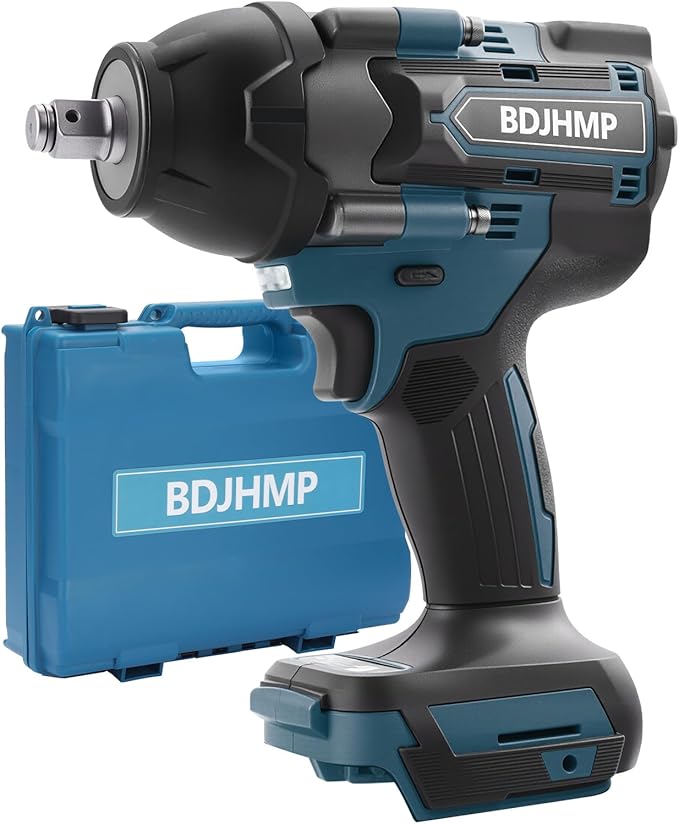 Cordless Impact Wrench 1/2 Inch, 1500 N.m/1106ft-lbs Brushless Impact Wrench Gun Compatible with Makita/Dewalt (No Battery), Electric Power Impact Driver for Car Home (For Makita Battery)