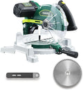 Miter Saw 10-inch Compound Miter Saw 6000RPM Corded Power Wood Circular Saw with Precision Miter Angles, Lightweight Design, 45° Adjustable Table
