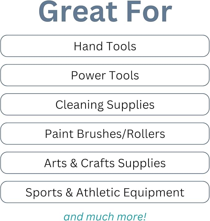 PegPro® 1" Hooks Kit for Modern Plastic or Metal Pegboard – Durable Plastic Pegboard Hooks - For Garage, Kitchen, Craft Room, and more (1" Hook - 24 Pack, Gray)