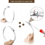 Ripeng Hoses Clamps Worm Duct Clamps Stainless Steel, Large Adjustable Pipe Hose Worm Drive fastener Device for Intercooler Pipe Plumbing Tube and Fuel Line(200 FT,42 Pcs)