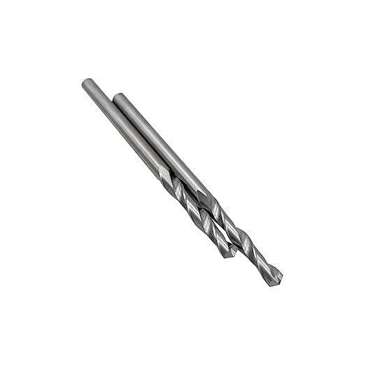 1/8" Solid Carbide Jobber Drill Bits with Straight Shank and 118° Point Angle, Made from Tungsten Carbide Material,2-Pieces