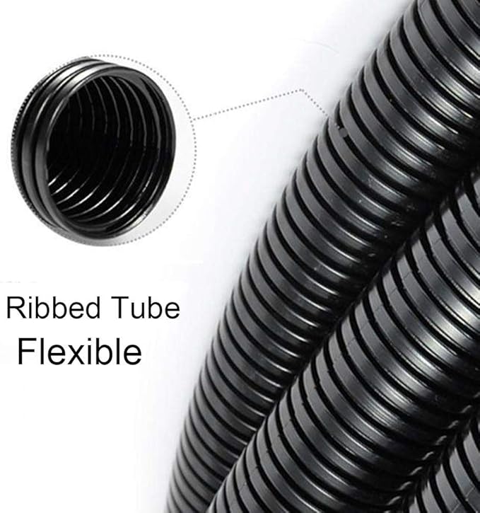 ZhiYo 50 FT 1/2” Wire Loom Split Tubing Auto Wire Conduit Flexible Cover Plastic Cover for Electrical Wires & Cables High Temperature (-40F to 257F)