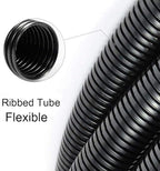ZhiYo 50 FT 1/2” Wire Loom Split Tubing Auto Wire Conduit Flexible Cover Plastic Cover for Electrical Wires & Cables High Temperature (-40F to 257F)