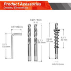 1 Inch Hole Saw with 9.1mm Triangle Shank Arbor, JTemgle Bi-Metal Hole Saw Heavy Duty Hole Cutting Tool for Cornhole Boards, Recessed Lights, Wood, Plastic, Drywall & Soft Metal