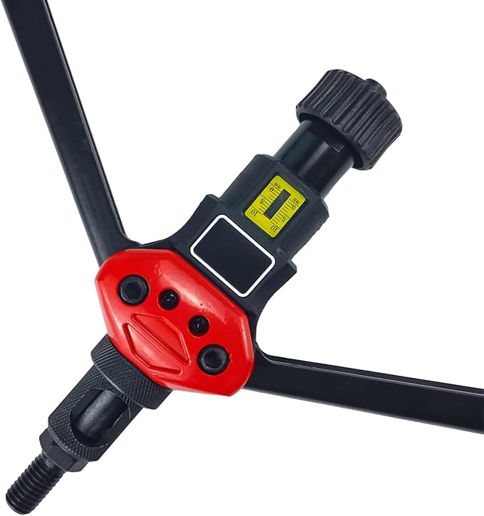 16" Professional Rivet Nut Tool Kit - Lever-Style Rivnut Tool with Visual Stroke Indicator, Nutsert Tool Kit Includes 15 Metric & SAE Mandrels for Threaded Inserts