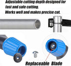 GOLDEAL Tube Cutter,Constant Swing Pipe Cutter Tool for Metal Pipe,1/8" - 1-3/16",with 5 Spare Cutting Blades,Bike Front Fork/Seatpost/Seat Tube/Steerer Tube Cutter(Blue)