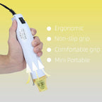 Heat Gun, 110V 300W Handed Hot Air Gun, 3.28FT Ultra-Long Cable Portable Heat Gun with Stand and Power Cord for Shrinking Wrapping PVC, DIY Embossing and Drying Paint (White)