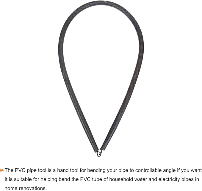 MECCANIXITY Spring Tube Bender OD 14.5mm/0.57" Steel Spring Pipe Bending Tubes 1500mm/59.06" Long for 1/2" PVC Pipe(ID 16mm) in Home Renovations,Electrician Wiring Bending(insert-pipe use)