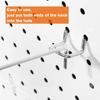 60Pcs Pegboard Hooks,2/4/6 inch Peg Board Hooks for Hanging.These Durable pegs fit 1/4" pegboard,Ideal peg Board Organizer Accessories for Tools,Kitchens,or Stores 1“ Hole Pitch