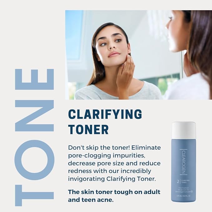 Clarifying Toner for Acne and Blemishes, Face Toner, Facial Toner, Skin Toner, Acne Toner, Toner Oily Skin, Salicylic Acid Toner, Astringent for Face, Toners, 4 Fl Oz-VeraVaultWomen
