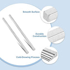 uxcell 6 Pcs Square Steel Key Stock, 7/16" x 7/16" x 12" Cold-Drawn 45# Steel Bars Precision Key Stock for Gearbox Coupling, Silver Tone