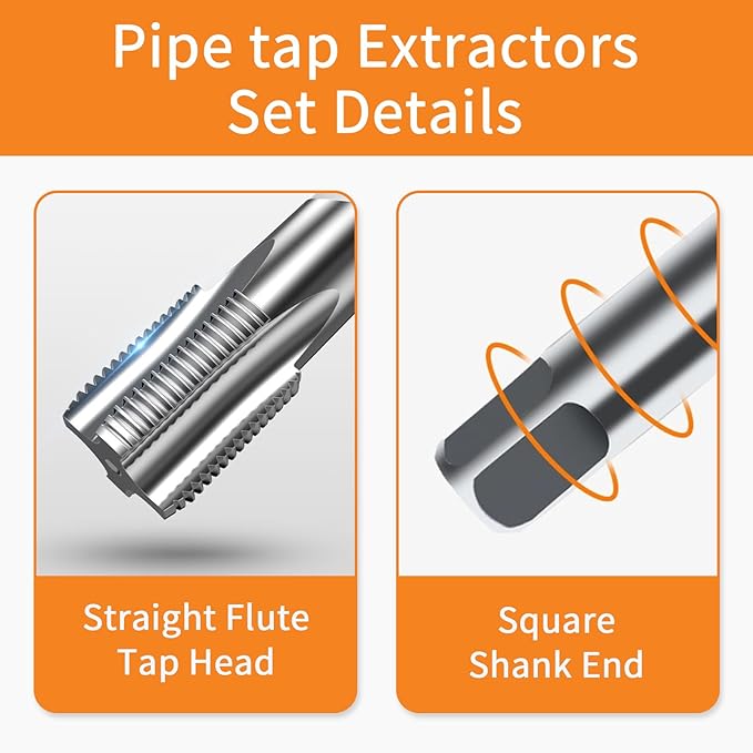 1-1/2"-11-1/2 NPT Pipe Tap, Precision Carbon Steel NPT Tap Set for Clean Accurate Threads, 1-1/2-11-1/2" NPT Tap, Perfect for Plumbers Mechanics DIYers, with Durable Plastic Case.