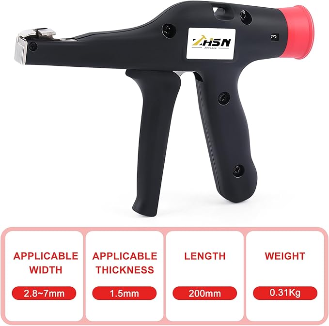 Zhushan Cable Tie Gun,Automatic Tightening and Cutting Tool Gun Cable Tie Pliers Fast Binding Wire Binding Gun