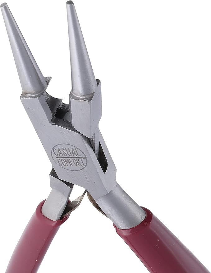 The Beadsmith Rosary Pliers – Casual Comfort Series - 6 inches (152mm) - Polished Steel Head, Comfort Grip Handle & Double-leaf Spring, European Design & Quality, Tool for Jewelry Making
