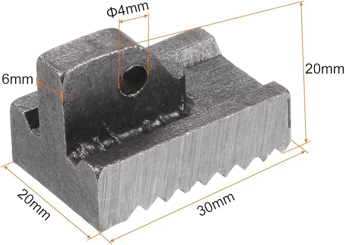 HARFINGTON Pipe Wrench Heel Jaw with Pin Assembly 12" Wrench Replacement Carbon Steel for 12" Adjustable Wrench