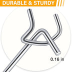 Shimeyao 100 Pcs Peg Board Shelving Hooks Stainless Steel Hanging Board Pegs Wall Display Hooks Bulk for 1/8 1/4 Garage Storage Organizer Accessories(6 Inch,Silver)