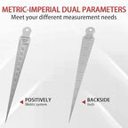 1-15mm Stainless Steel Double Sided Welding Taper Gauge Measuring Instrument Feeler Gauge Depth Gauge Aperture Ruler Inch&Metric Measuring Tool（1PCS）