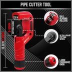 Ultimate Tube Cutter Set - Heavy Duty Pipe Cutter 3/16"-2" OD, Mini Tube Cutter 1/8"-7/8", Deburring Tool - for Copper, Aluminum, PVC Pipes - High-Quality Cutting & Deburring Tools for Professionals