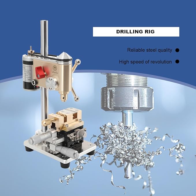 Mini Benchtop Drill Press, Precision Watch drill, Speed Adjustable, Watch Repair Equipment, Industrial Grade Bench Structure 1-3mm