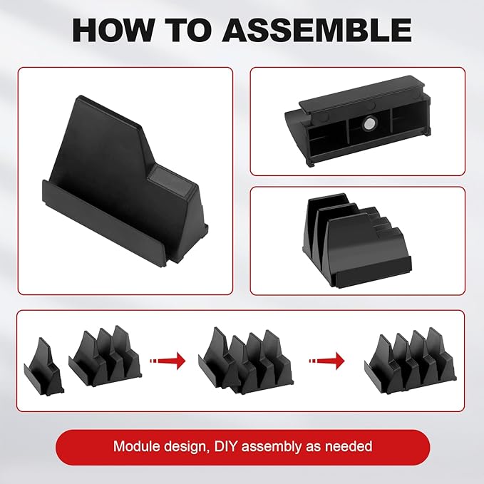 40PCS Magnetic Modular Wrench Organizers for Tool Drawers, Adjustable Wrench Storage Holder with Label for Tool Box and Drawer Organization