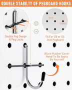 INCLY 278PCS Pegboard Accessories Organizer Kit, Peg Board Hooks Assortment with Bins for Organizing Various Tools, Fit 1/8 or 1/4 inch Pegboard for Hanging Storage, Garage Wall Attachments