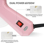 ROMECH Full Size Hot Glue Gun with 60/100W Dual Power and 21 Hot Glue Sticks (7/16"), Fast Preheating Heavy Duty Industrial Gluegun with Storage Case for Crafting, DIY and Repairs (Pink)