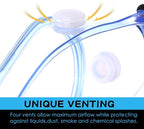 Yunsailing 30 Pack Protective Safety Goggles Clear Lab Over Glasses Anti Fog Eye Protection Goggles for Men Women(Clear Blue)