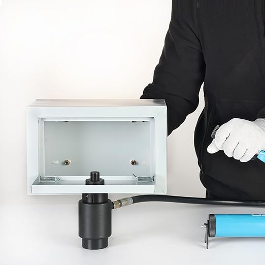 15T Hydraulic Knockout Punch Kit KO Tools with 10 Slug Splitting Dies, 1/2" to 4" Electrical Conduit Hole Cutter Set, Metal Punch Tool for Steel, Stainless Steel, Aluminum, Plastic