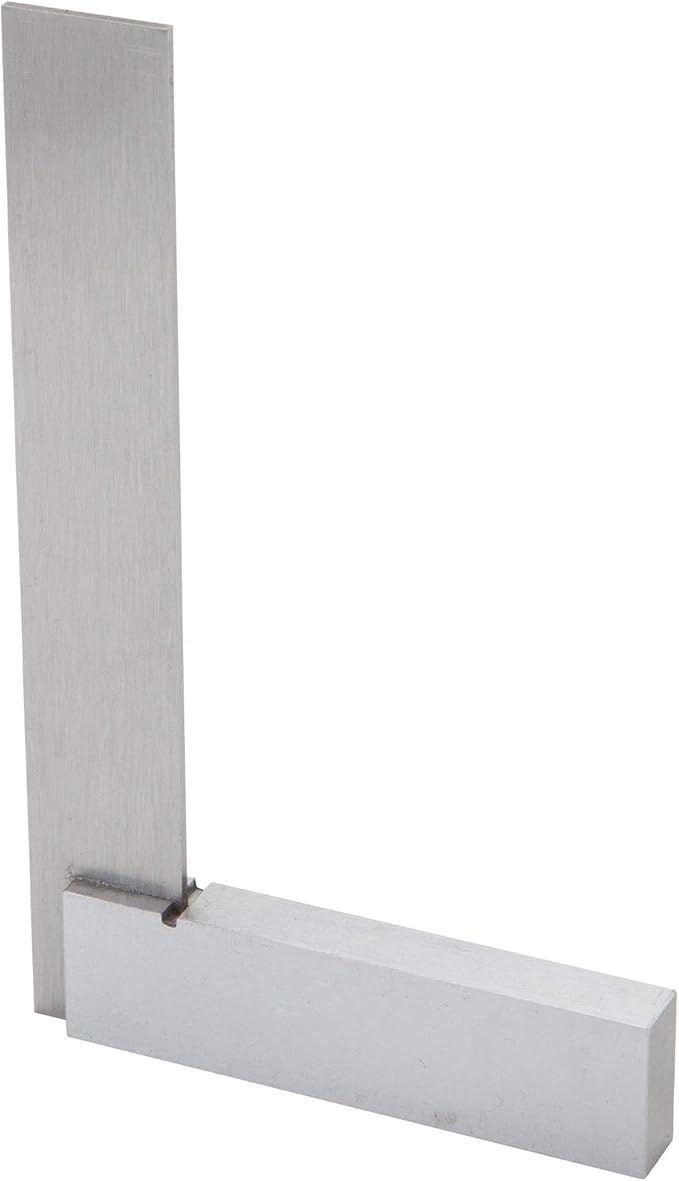 Groz 4-Piece Machinist Steel Square Set | 2-in, 3-in, 4-in & 6-in Squares | 48-72 Micron Squareness | Hardened Steel | for General Purpose, Machinery & Woodworking Applications (01110)