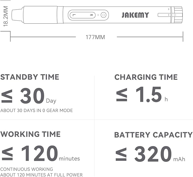 Small Electric Screwdriver Set, JAKEMY Adjustable 3 Torque Cordless Screwdriver Set for Laptop, Rechargeable Mini Computer Screwdriver Kit for Electronics Repair with Shadowless LED Lamp