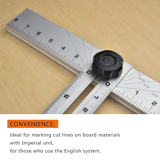 Triangle Ruler Square Carpentry Squares Folding Aluminium Frame Construction Tools Combination 24 Inches in Framing Roofing Stair Work Woodworking Movable Right Angle 90°45 Degree Angle Ruler