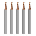 2 Flute 3/32" Carbide Square End Mill 5PCS Micrograin Milling Bits Sets TISIN Coating CNC Router Bit for Steel