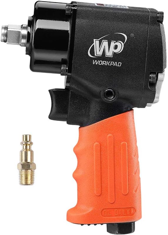 WORKPAD 1/2-Inch Mini Air Impact Wrench with Twin Hammers, Pneumatic Tools