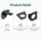 uxcell 100Pcs U-Shaped Pipe Clamp, 1/8 Inch(3mm) 2 Hole U-Tube Strap Clamp Heavy Duty Connector Bracket for Conduit Cables Wire Cord, Black