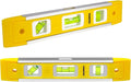 9 Inch Torpedo Level, Magnetic Box Level with 45°/90°/180° Bubbles, Shock Resistant Bubble Level Tool for Measuring - 2 PCS